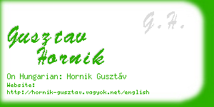 gusztav hornik business card